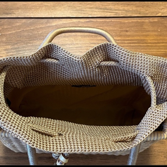 The SAK Wicker Drawstring Box Basket Bag - Picture 8 of 10